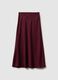 Regular Fit Red Satin Maxi Skirt_4