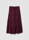 Long purple skirt in pure viscose_0