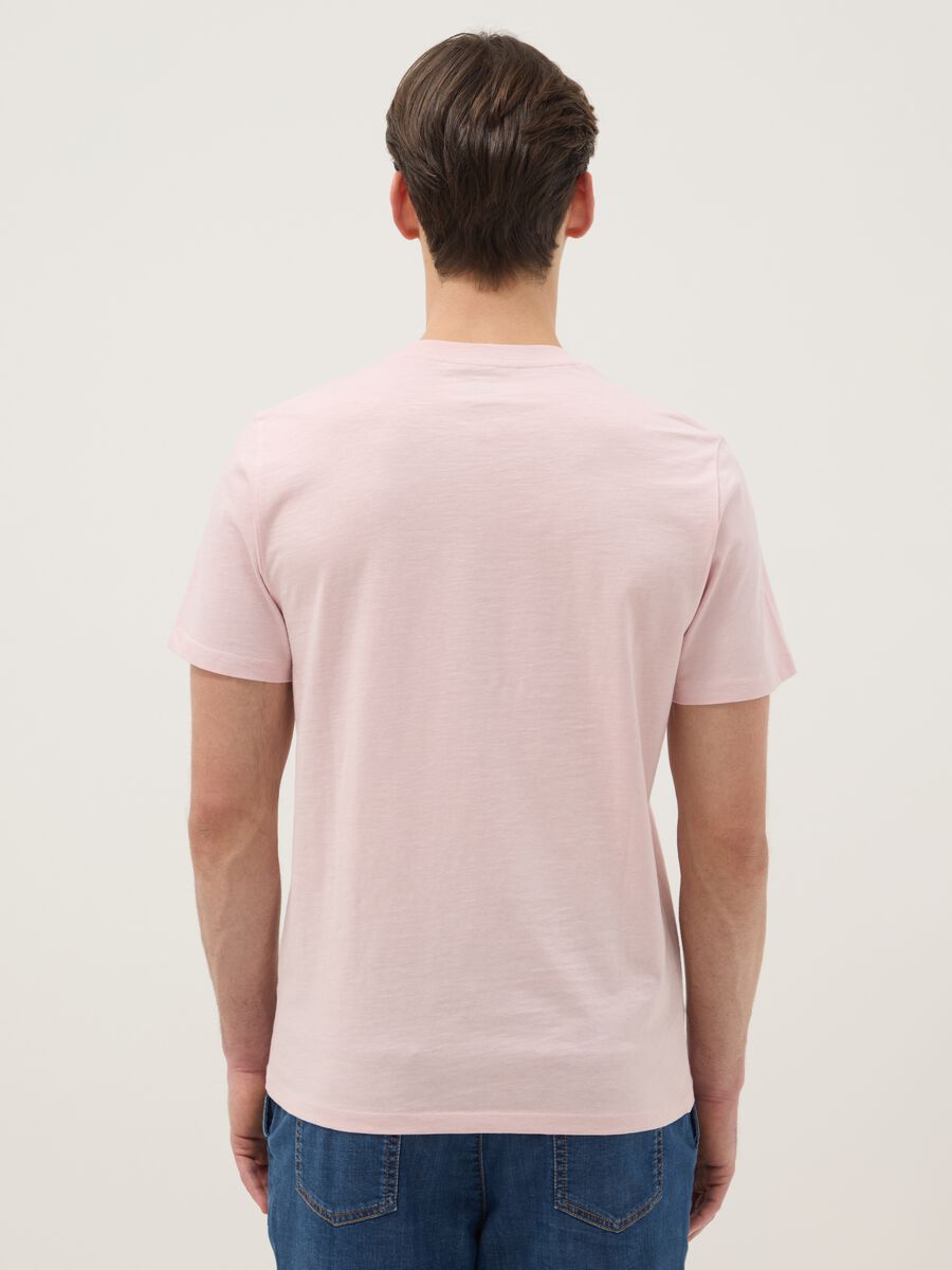 Short-sleeve pink pure cotton regular fit t-shirt_2