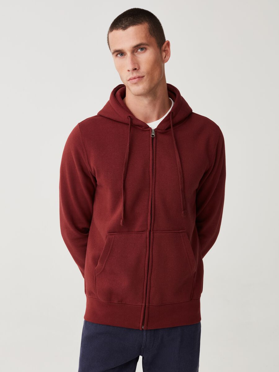 Hooded sweatshirt with zip closure_1