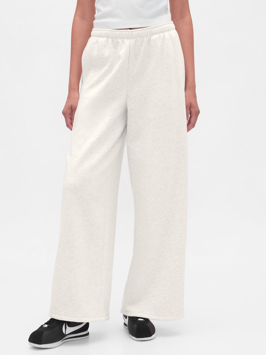 White Cotton Blend Trousers_1