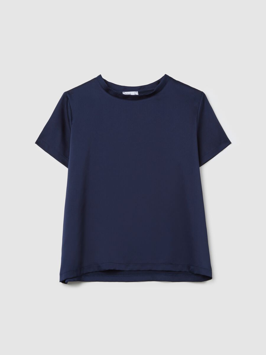 Blue satin T-shirt_4