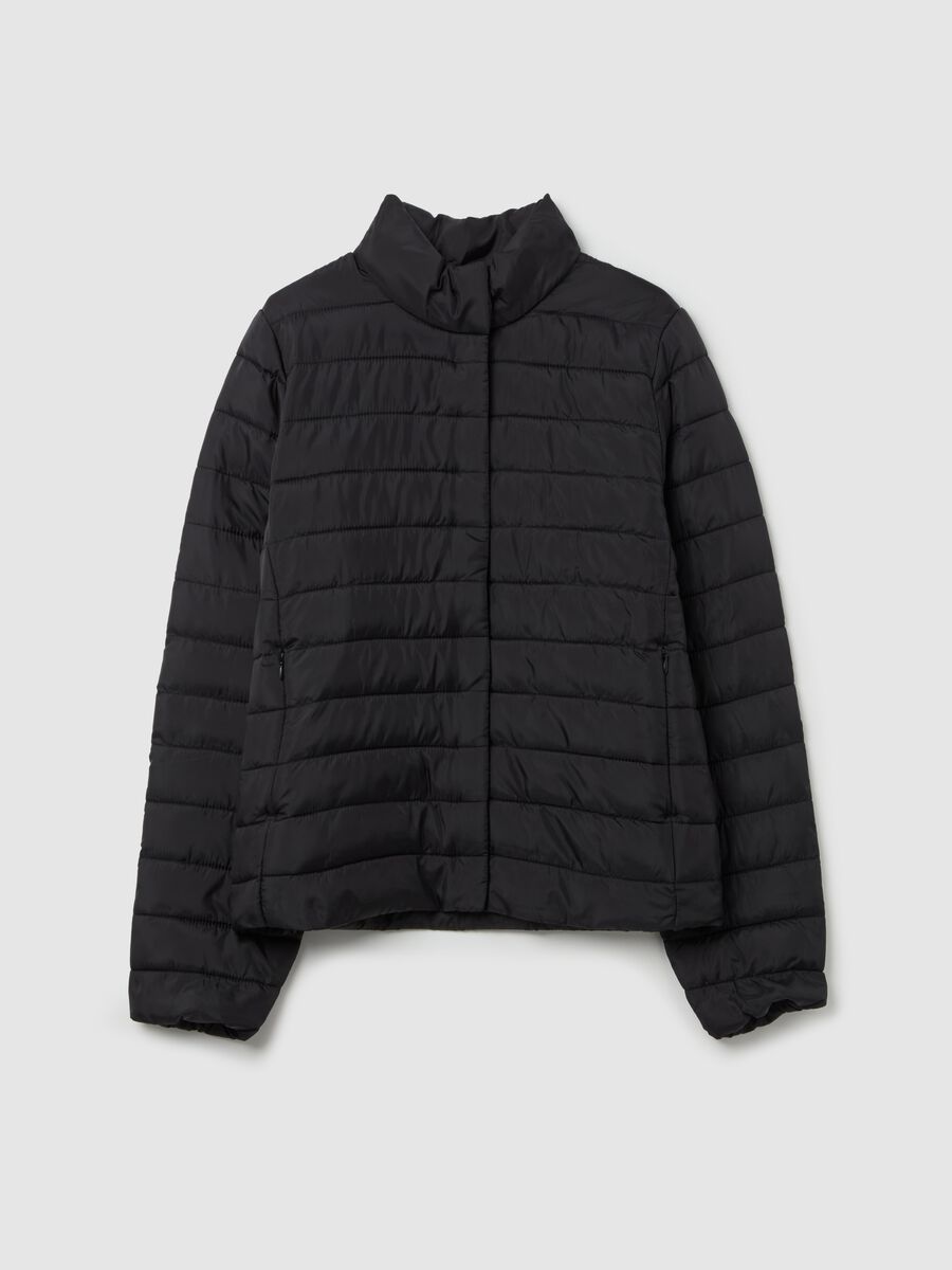 Ultralight short down jacket with high collar_4