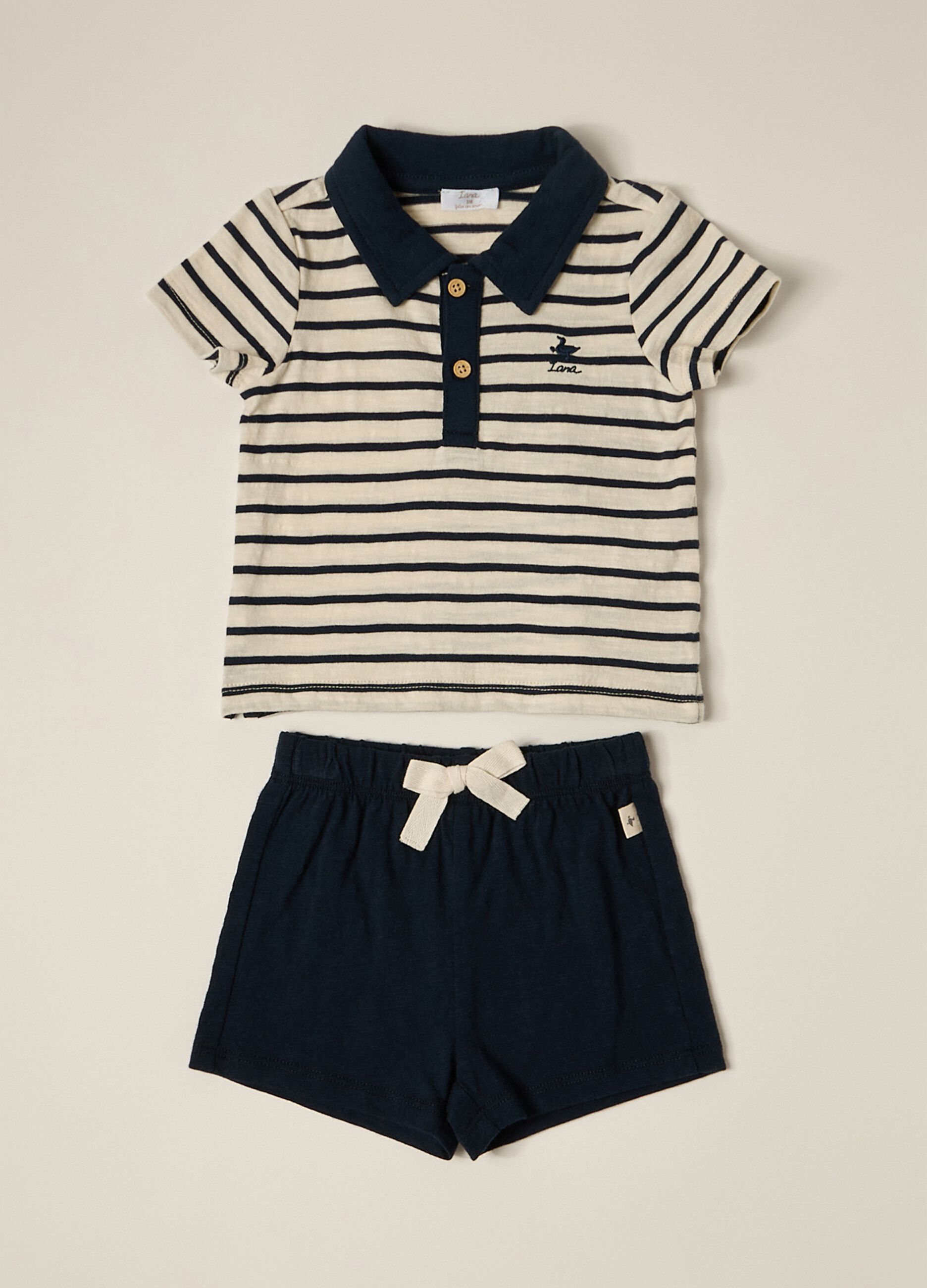 Set in jersey di puro cotone IANA neonato