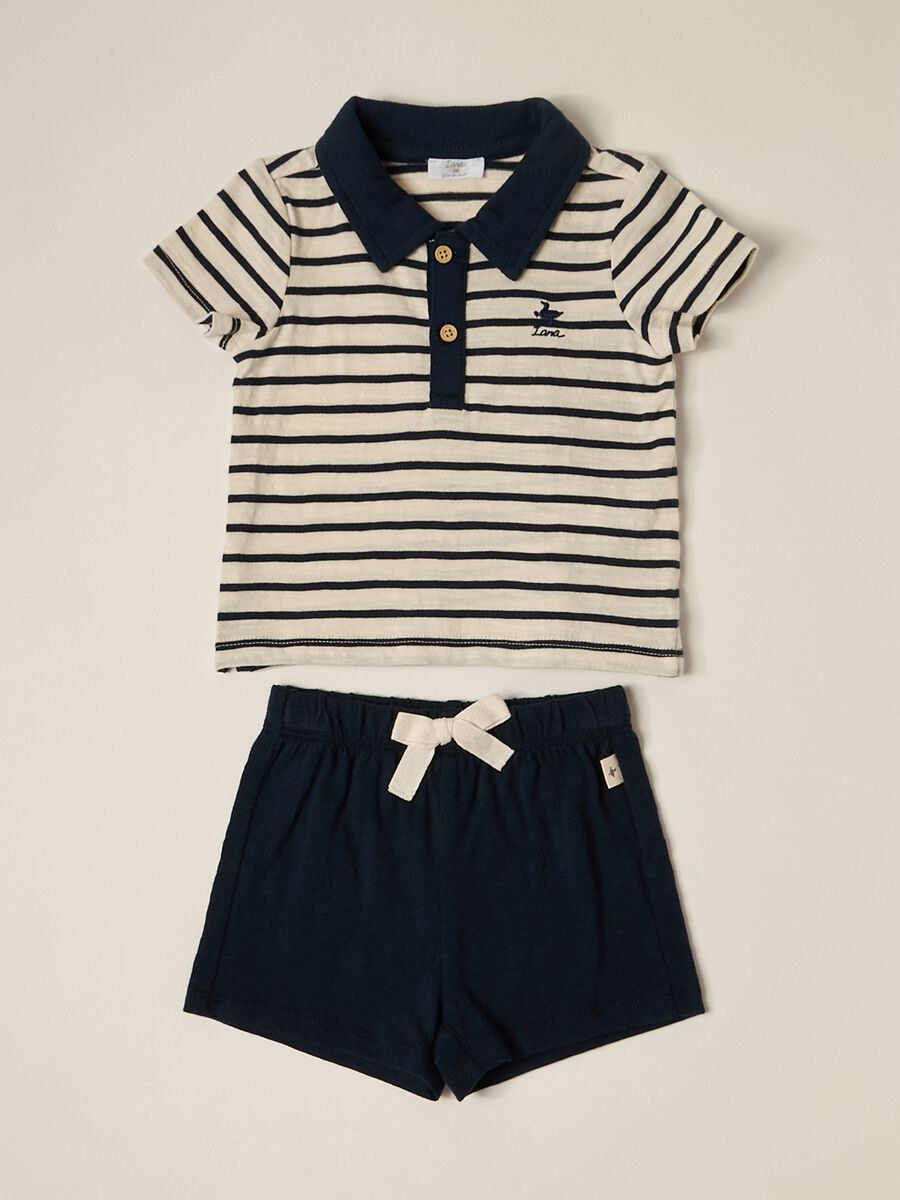 IANA newborn boy set in 100% cotton jersey_0