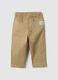 Beige stretch cotton cargo trousers for toddlers regular fit_1
