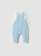 Blue and white organic cotton-blend set with Mickey embroidery for baby_1