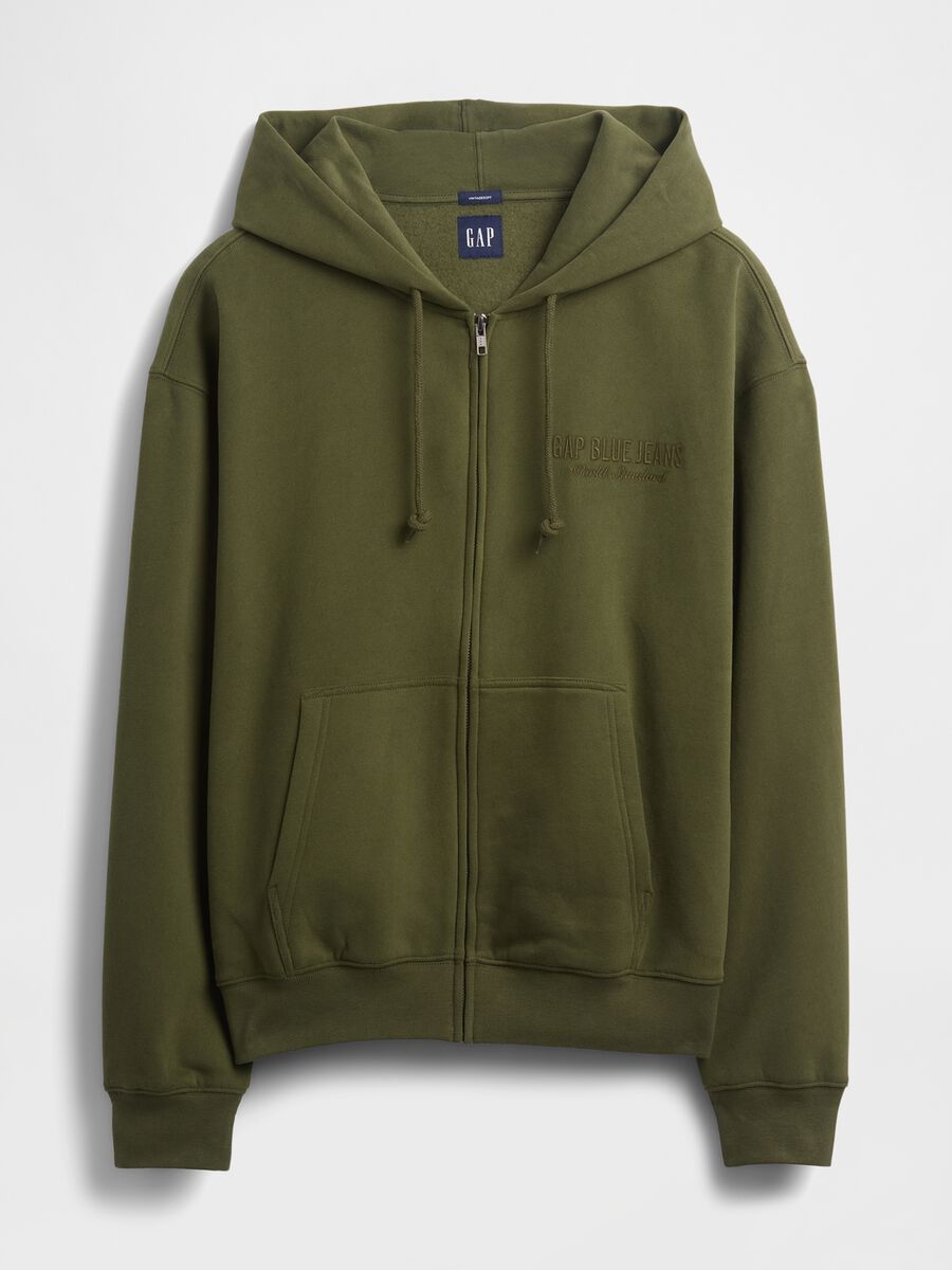 Green Hoodie with Full Zip_4