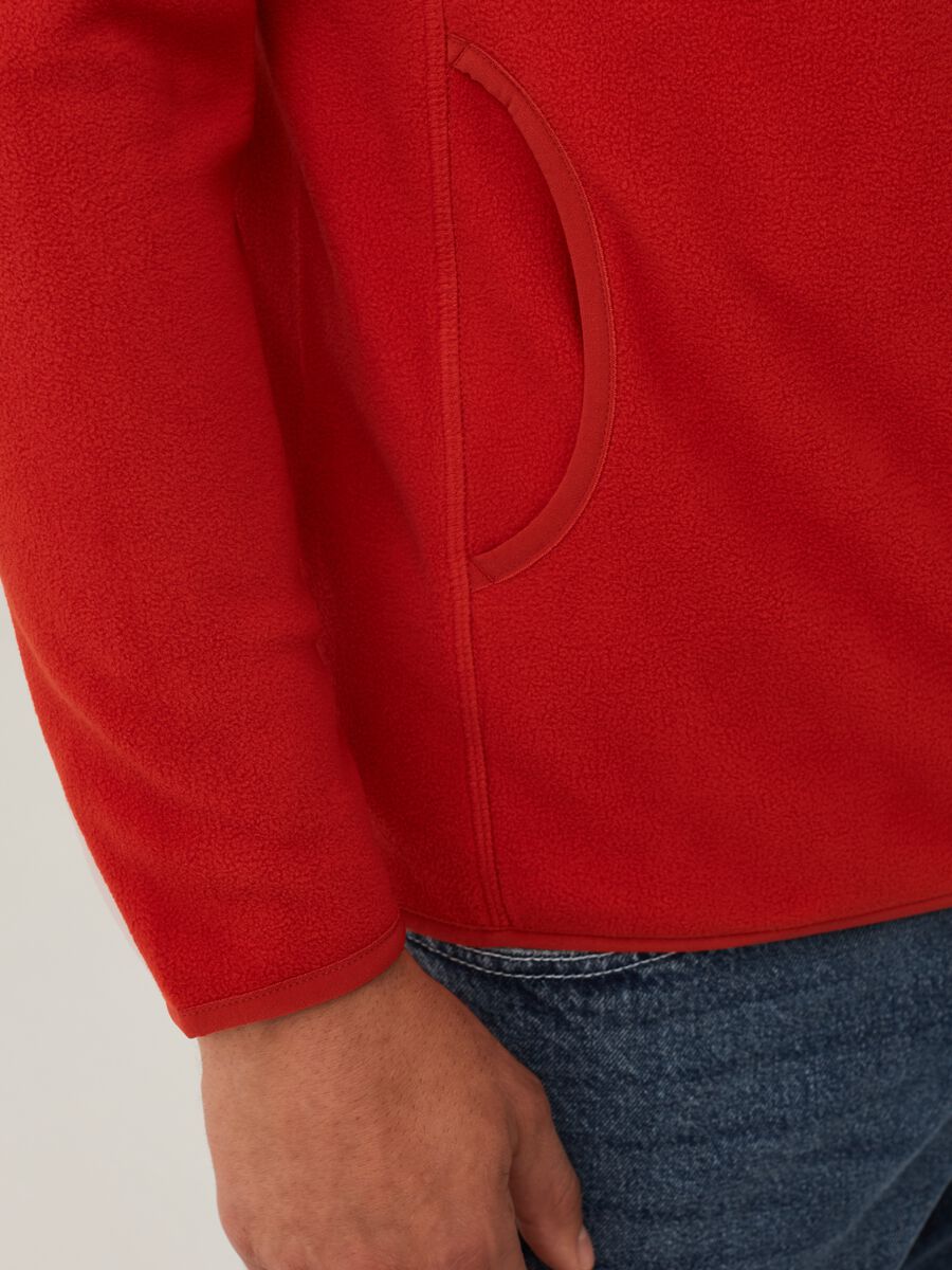 Fleece full-zip sweatshirt with high neck_3