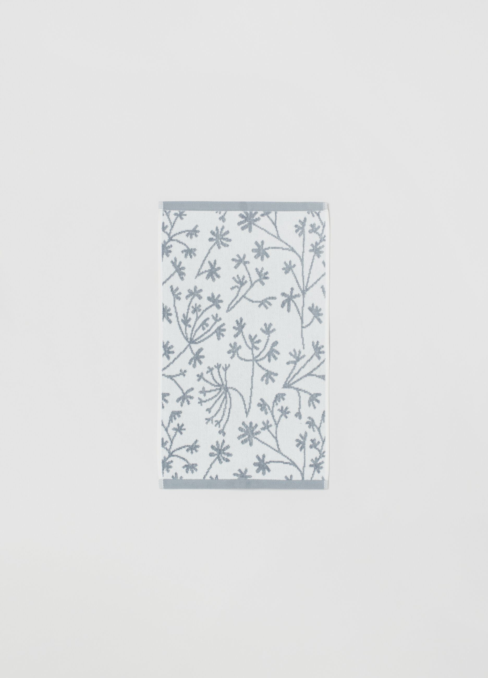 Asciugamano ospite 30x50 ramage grigio chiaro velour_1