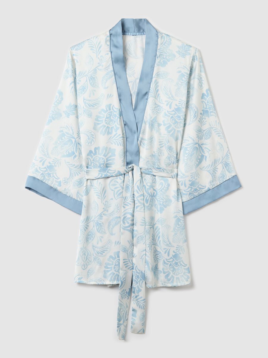 Patterned dressing gown in satin_4