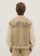 Beige boy's bomber with regular fit and buttons_1