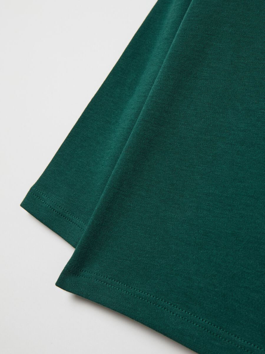 Cotton T-shirt with high neck_3