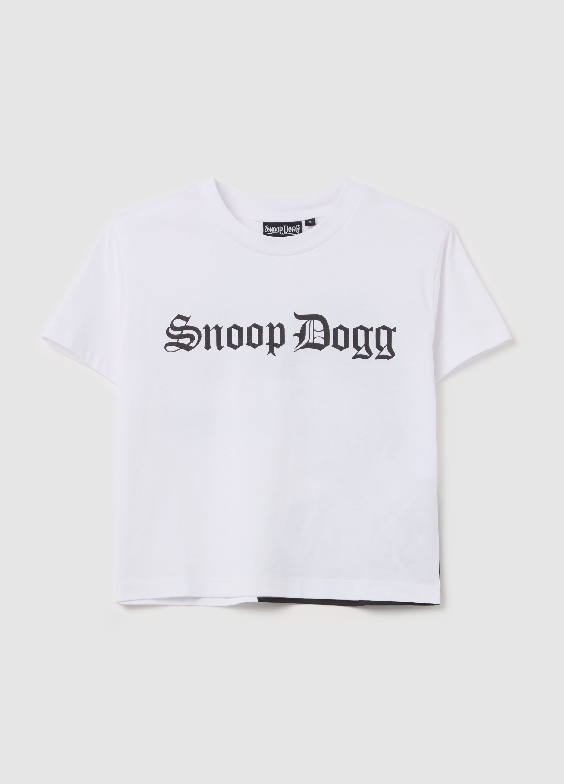 Crop T-shirt with Snoop Dogg print