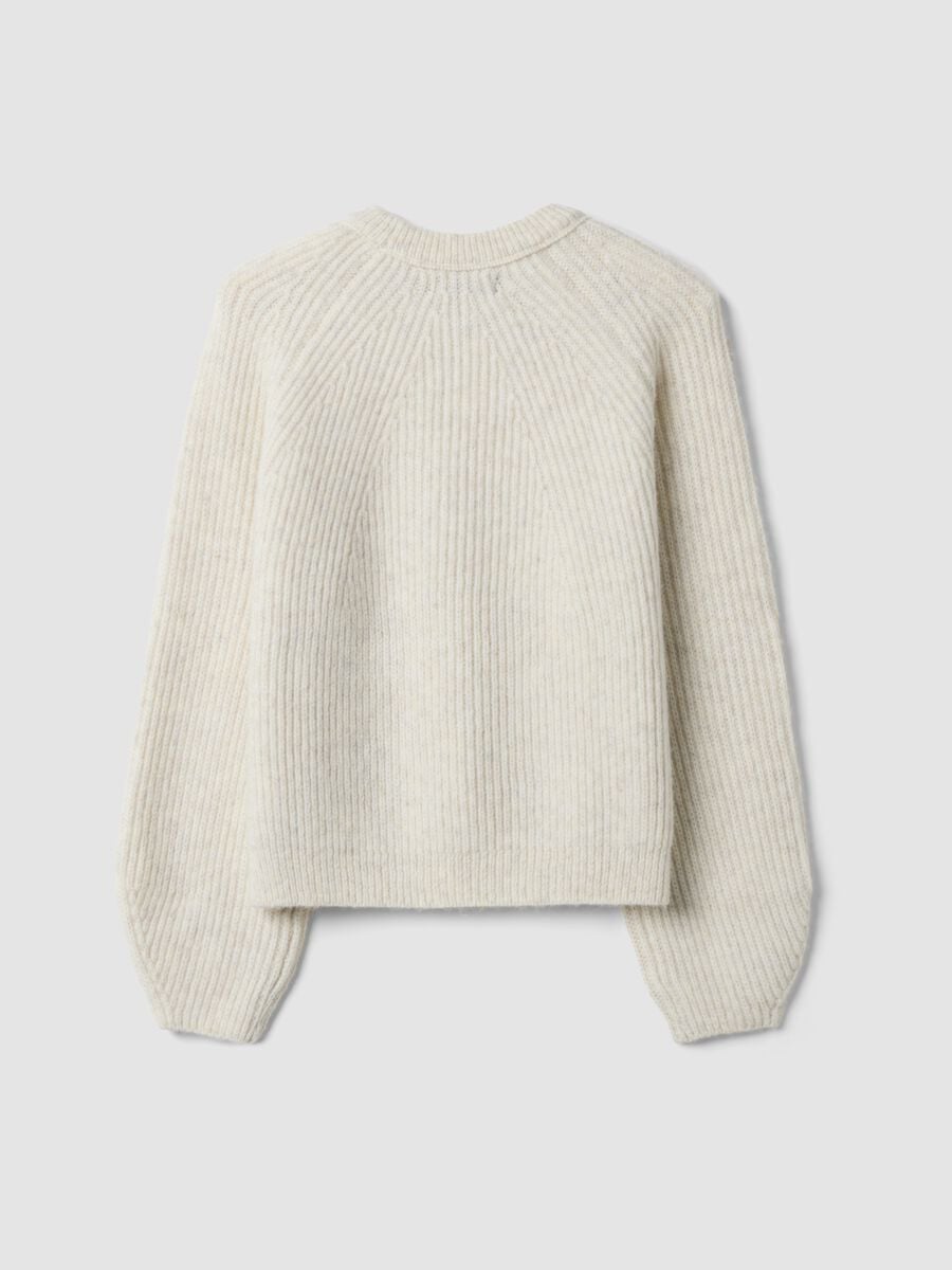 Beige ribbed wool-blend crew-neck jumper_6