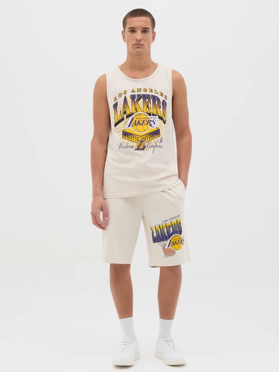 Los Angeles Lakers Men's Cotton Athletic Shorts_0