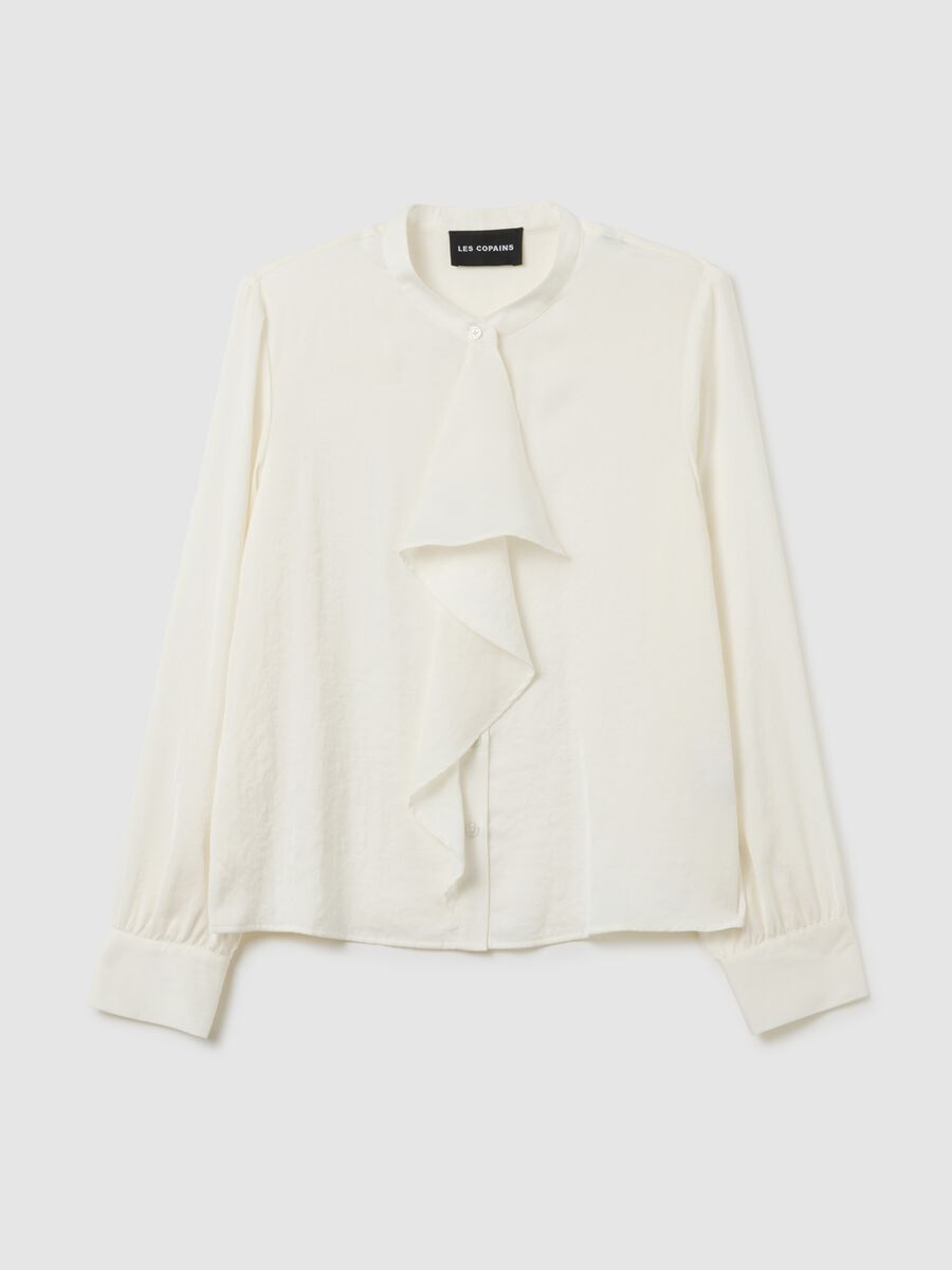 White Blouse with Mandarin Collar_4