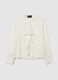 White Blouse with Mandarin Collar_4