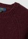 Maglione rosso girocollo in misto cotone e lana_5