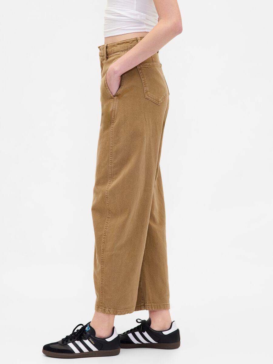 Pantaloni marroni in cotone_3