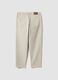 Grey straight-leg stretch cotton twill trousers_2