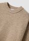 Maglione beige in lana elasticizzata girocollo over fit_1