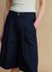 Wide leg pure cotton blue shorts_3