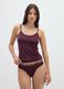Set of two-pack violet stretch fabric tops with thin straps_1