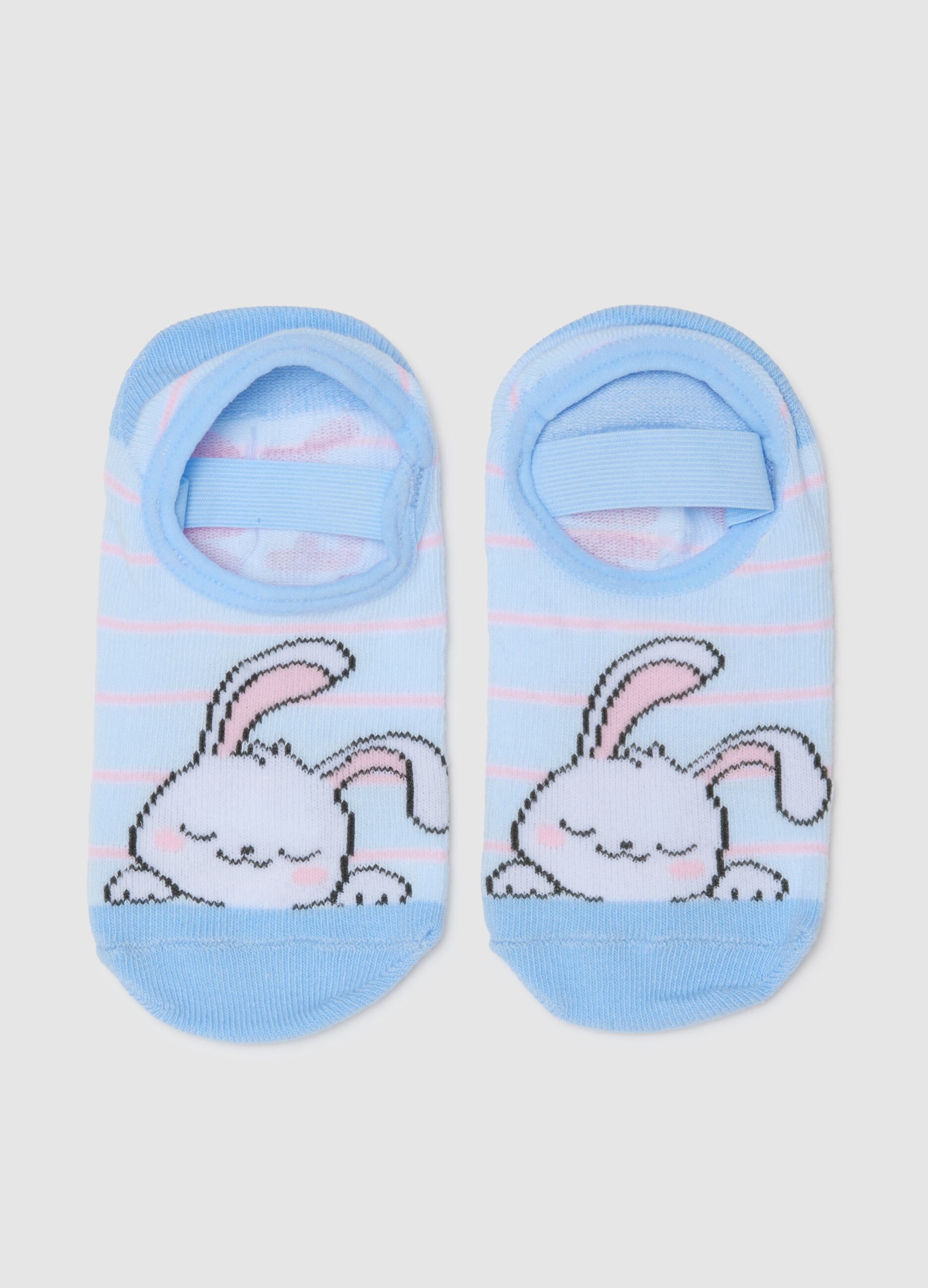 Calze da ragazza in misto cotone multicolor antiscivolo