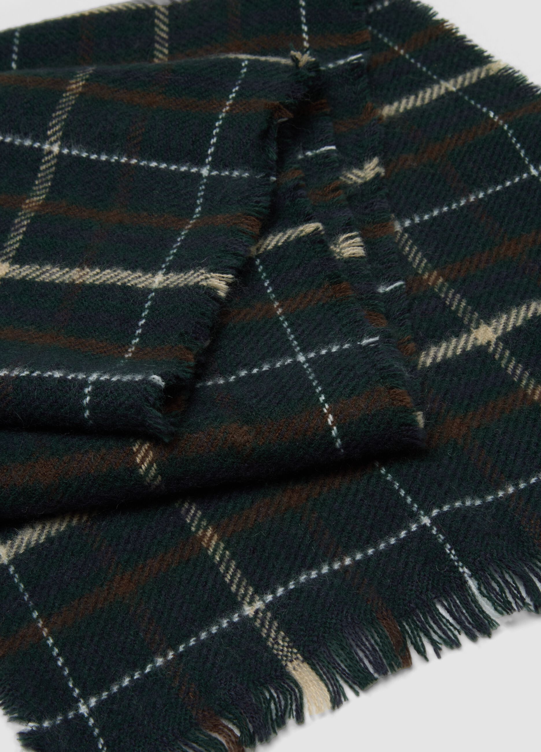 Multicolour checked scarf