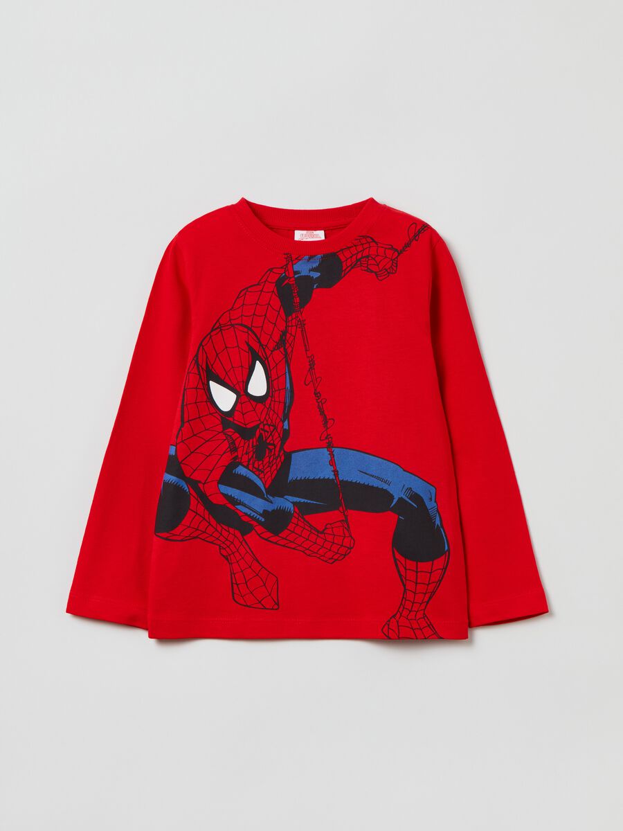 T-shirt a maniche lunghe stampa Spider-Man _0