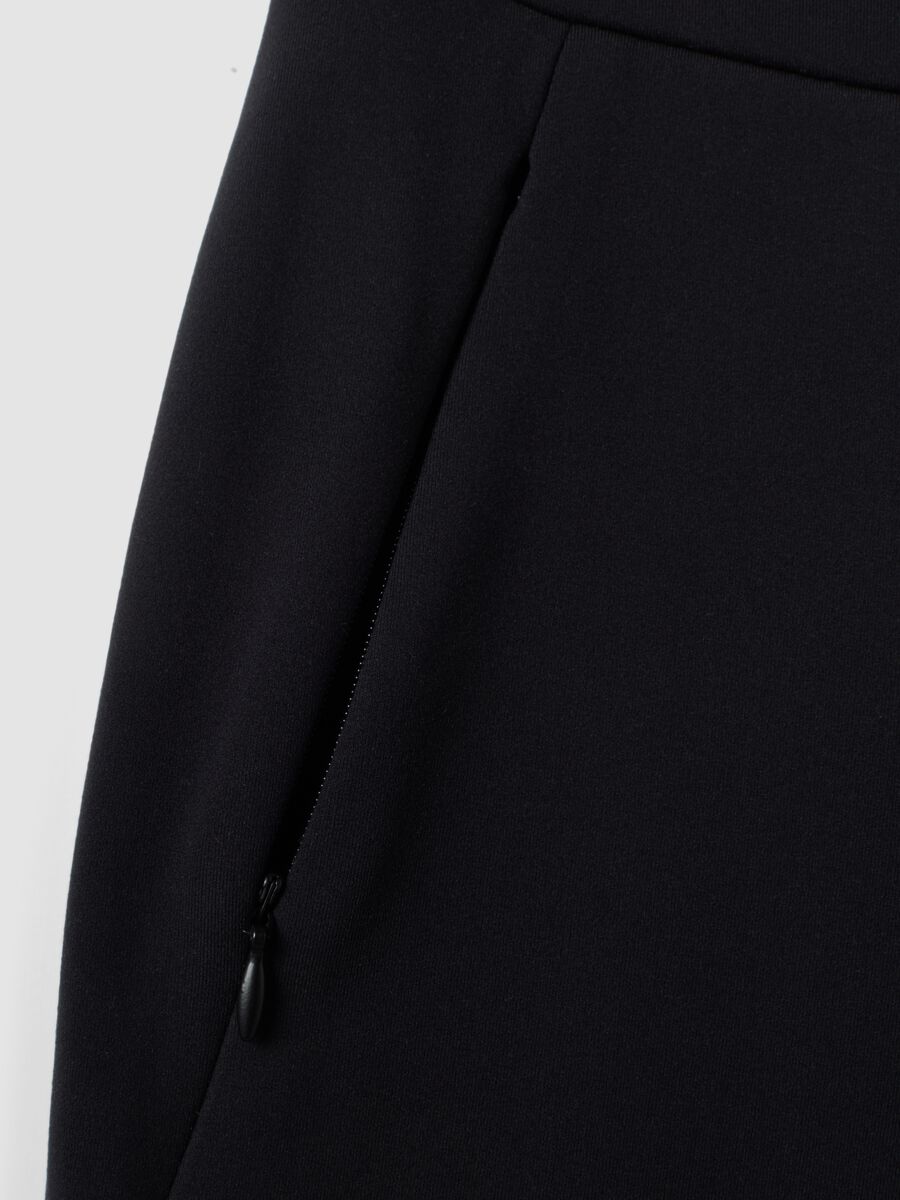 Pantaloni neri wide leg in tessuto elasticizzato ALTAVIA STUDIO_7