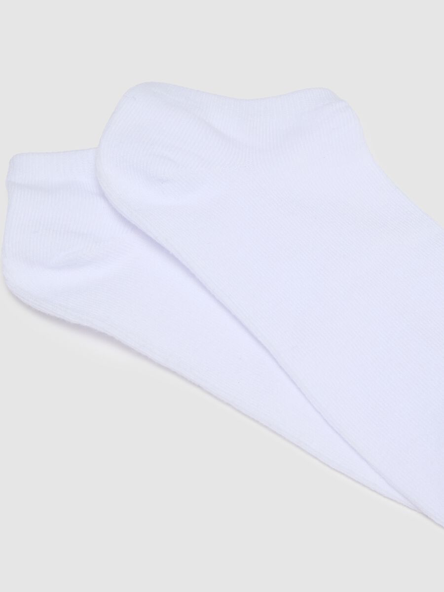 Women's Short White Cotton Stretch Socks Set_2