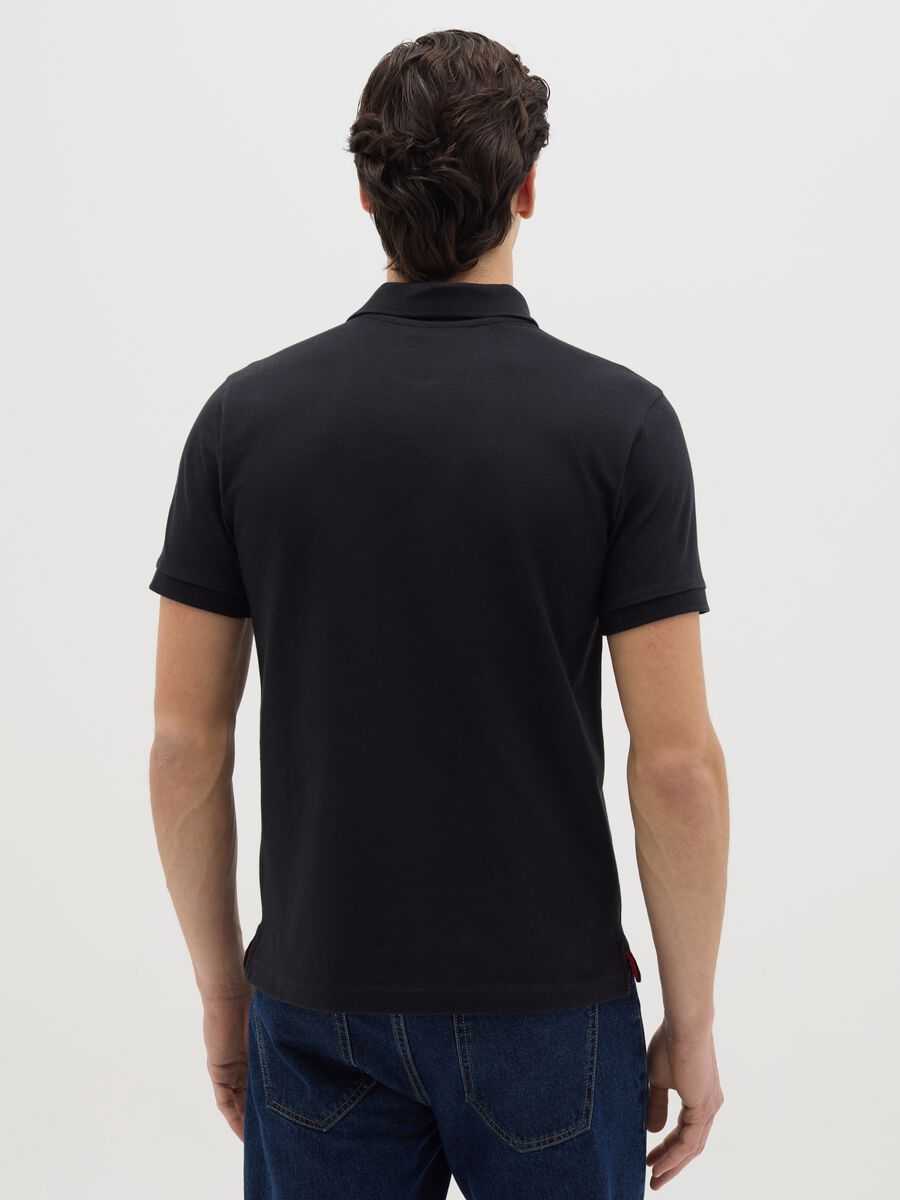 Piquet polo shirt with embroidered logo_3