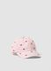 Girls' pure cotton pink hat with embroidered cherries_0