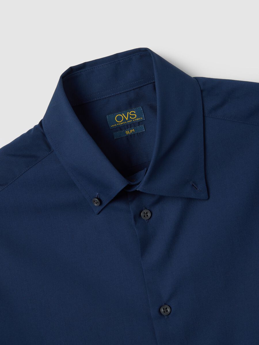 Slim fit blue shirt_1