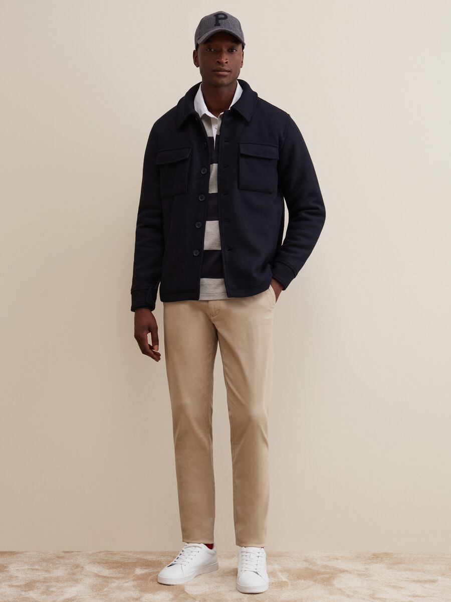 Short single-breasted jacket with collar_1
