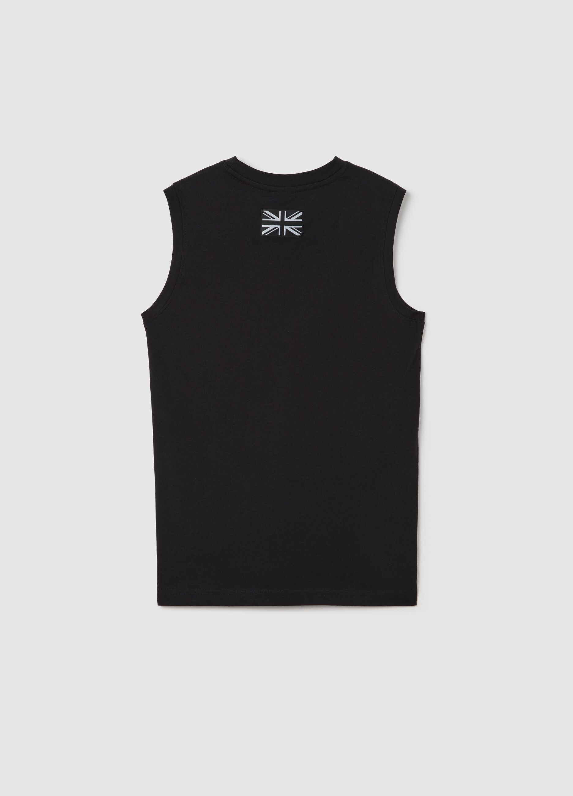 Lonsdale black vest in cotton