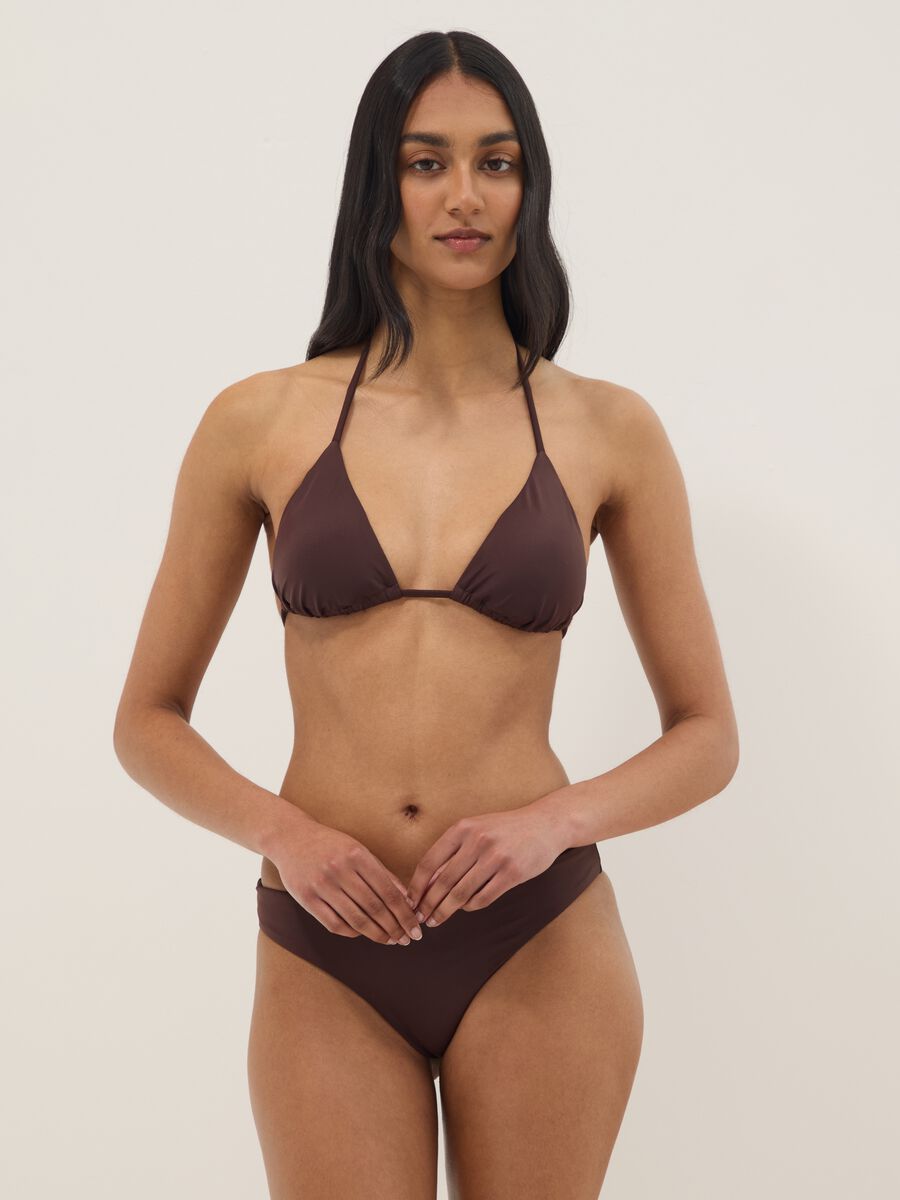Slip bikini alla brasiliana elasticizzati marroni_0
