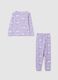 Girls' pure cotton purple pyjamas_1