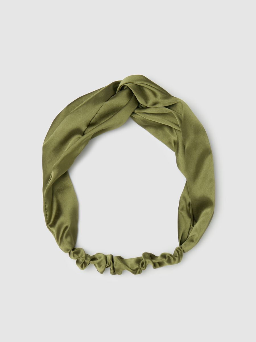 Satin headband with knot_0