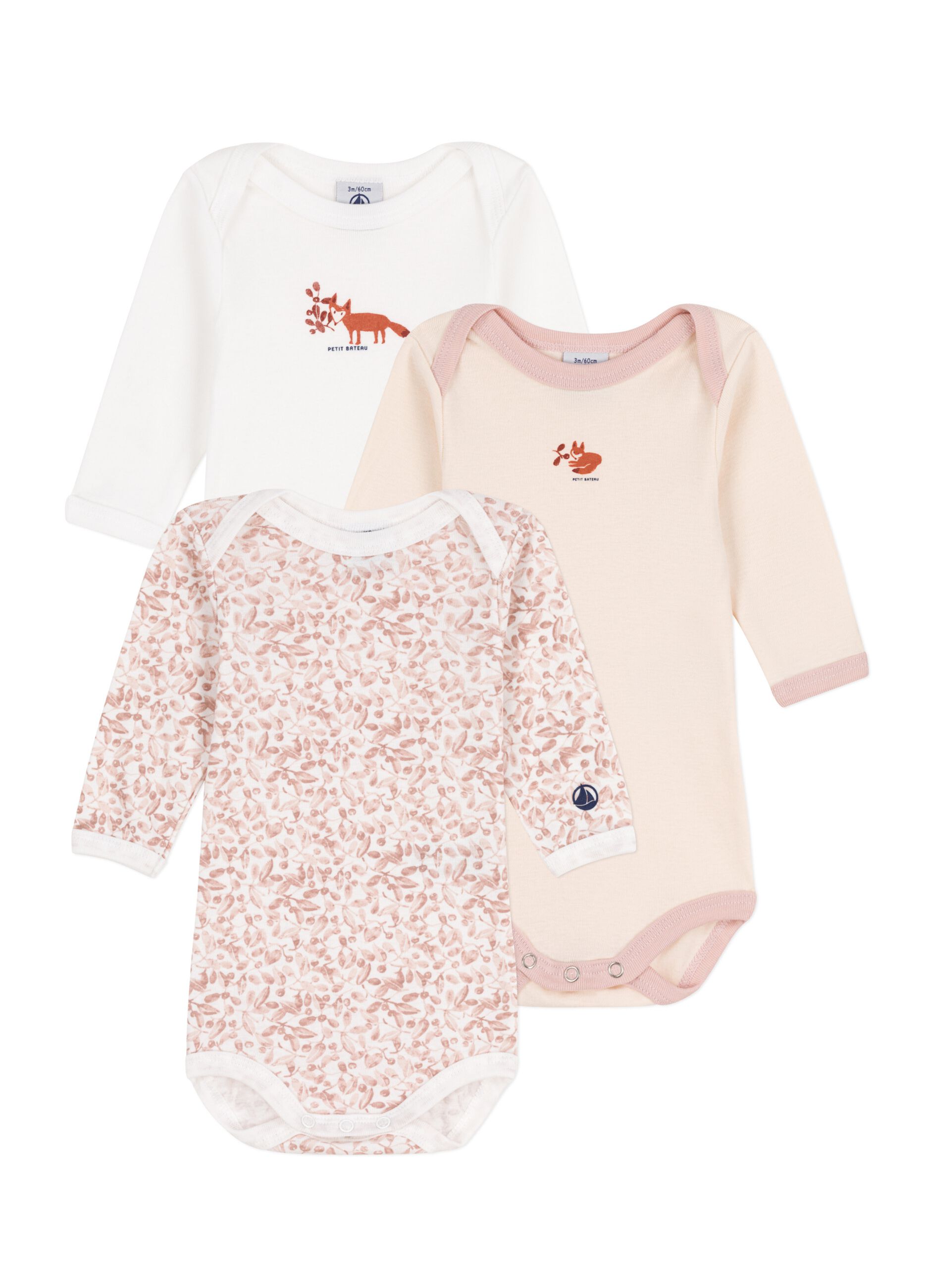 Tripack body fantasia in cotone bio