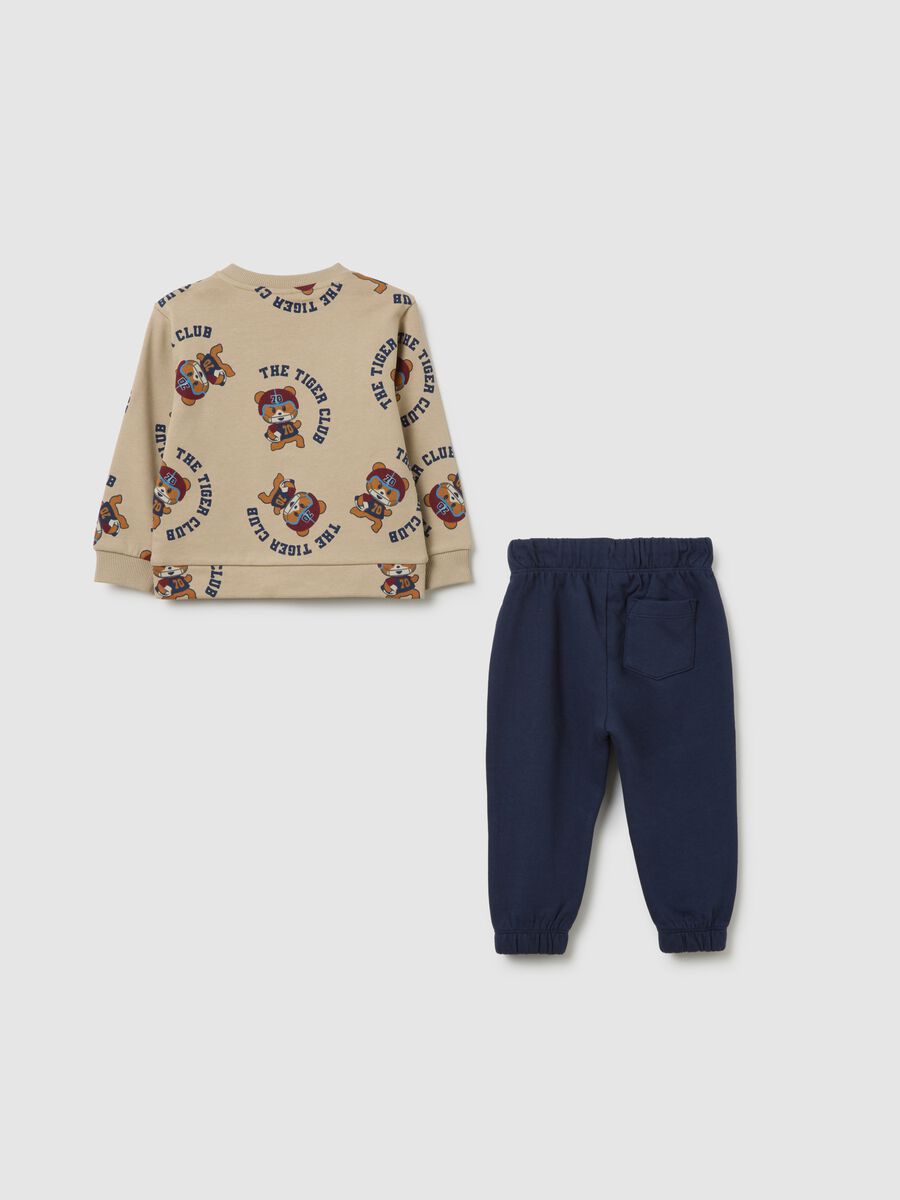 Kids' natural beige cotton outfit - regular fit_1