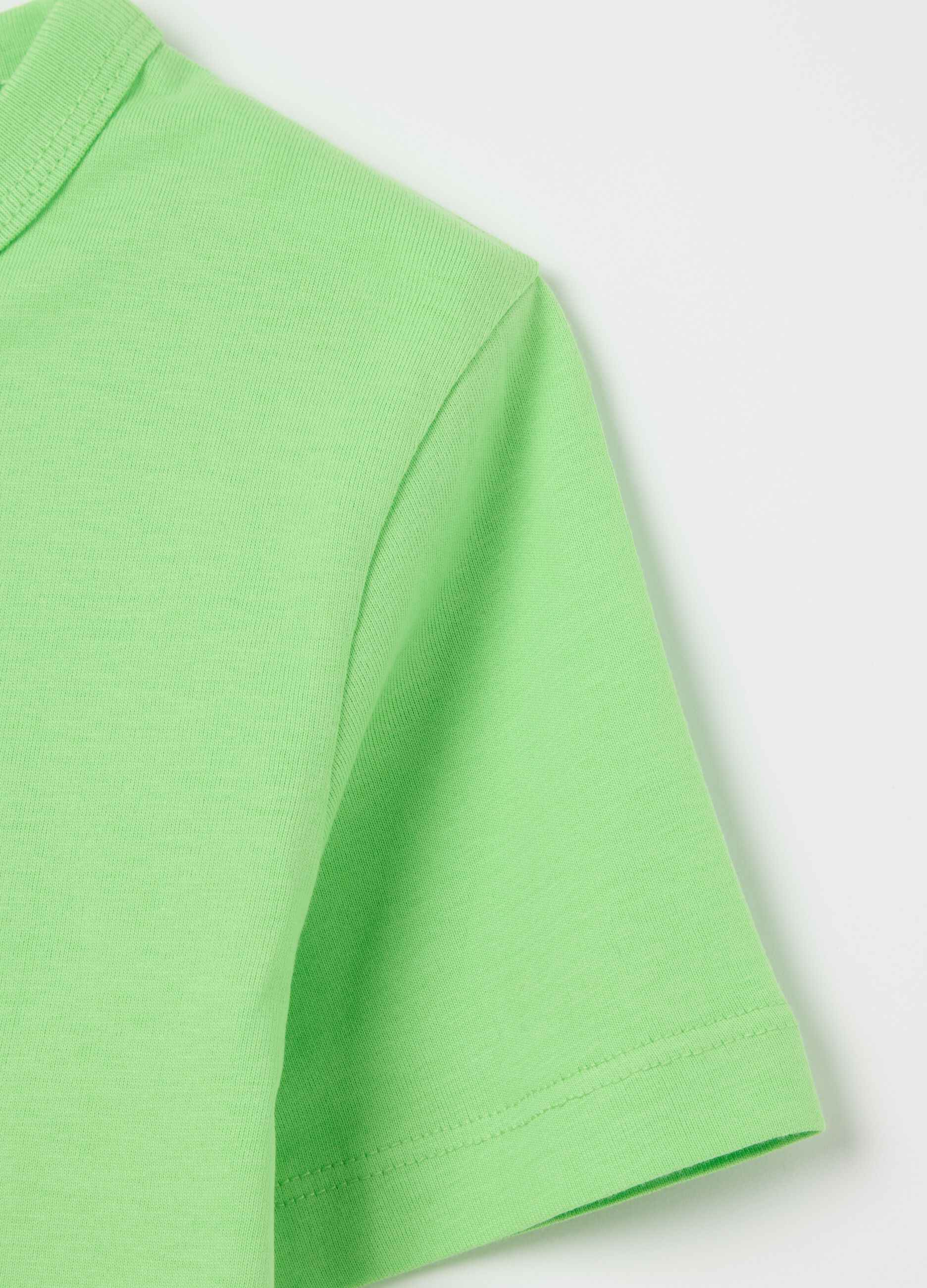 Green pure cotton t-shirt for children