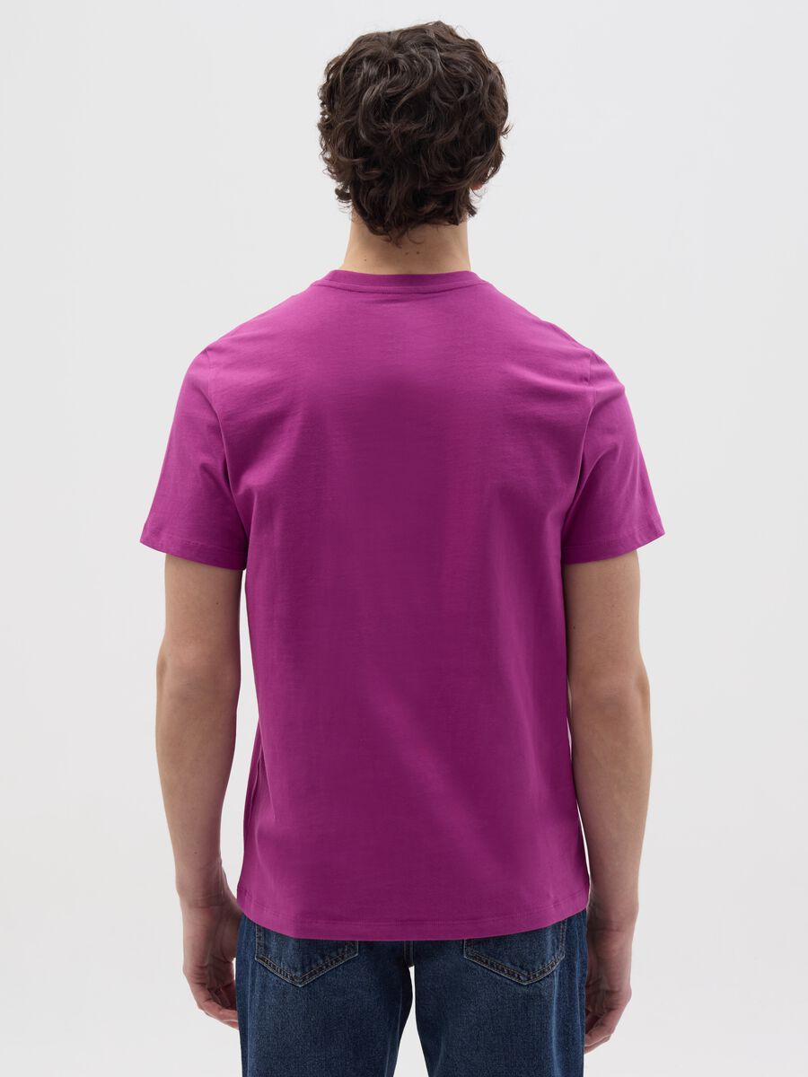 T-shirt in cotone bio con scollo rotondo _3