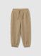 Beige Stretch Fabric Trousers_0