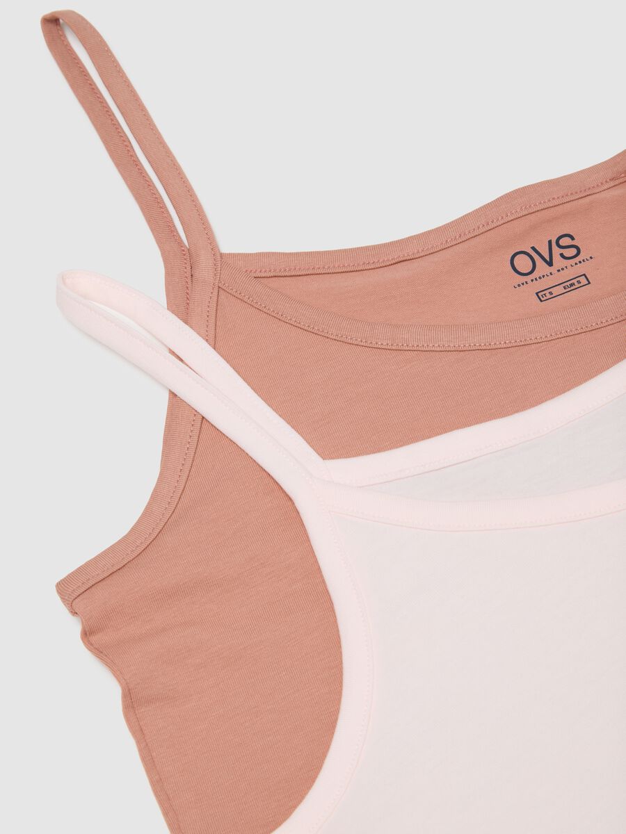 Pink stretch cotton regular fit top_5