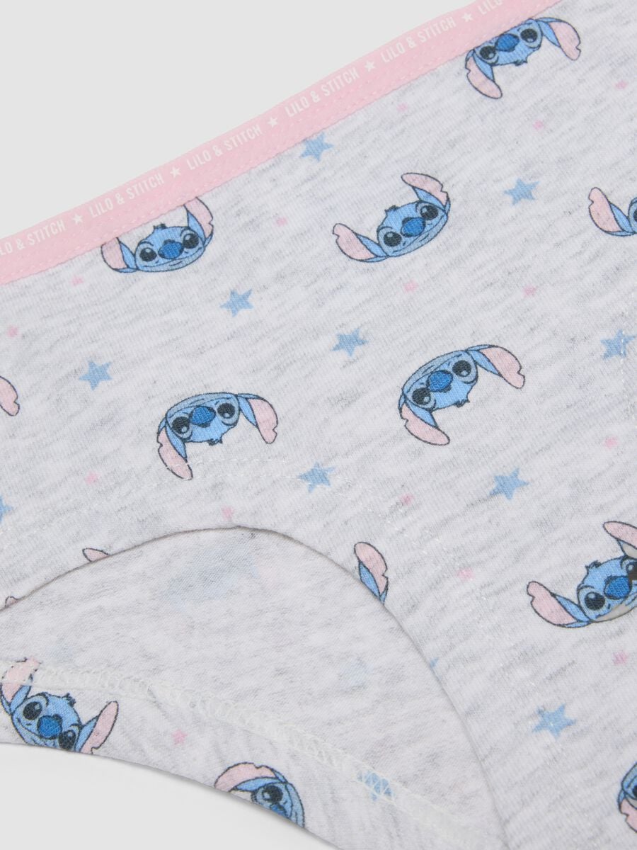 Tripack di slip multicolor in cotone organico elasticizzato con stampe Lilo & Stitch_3