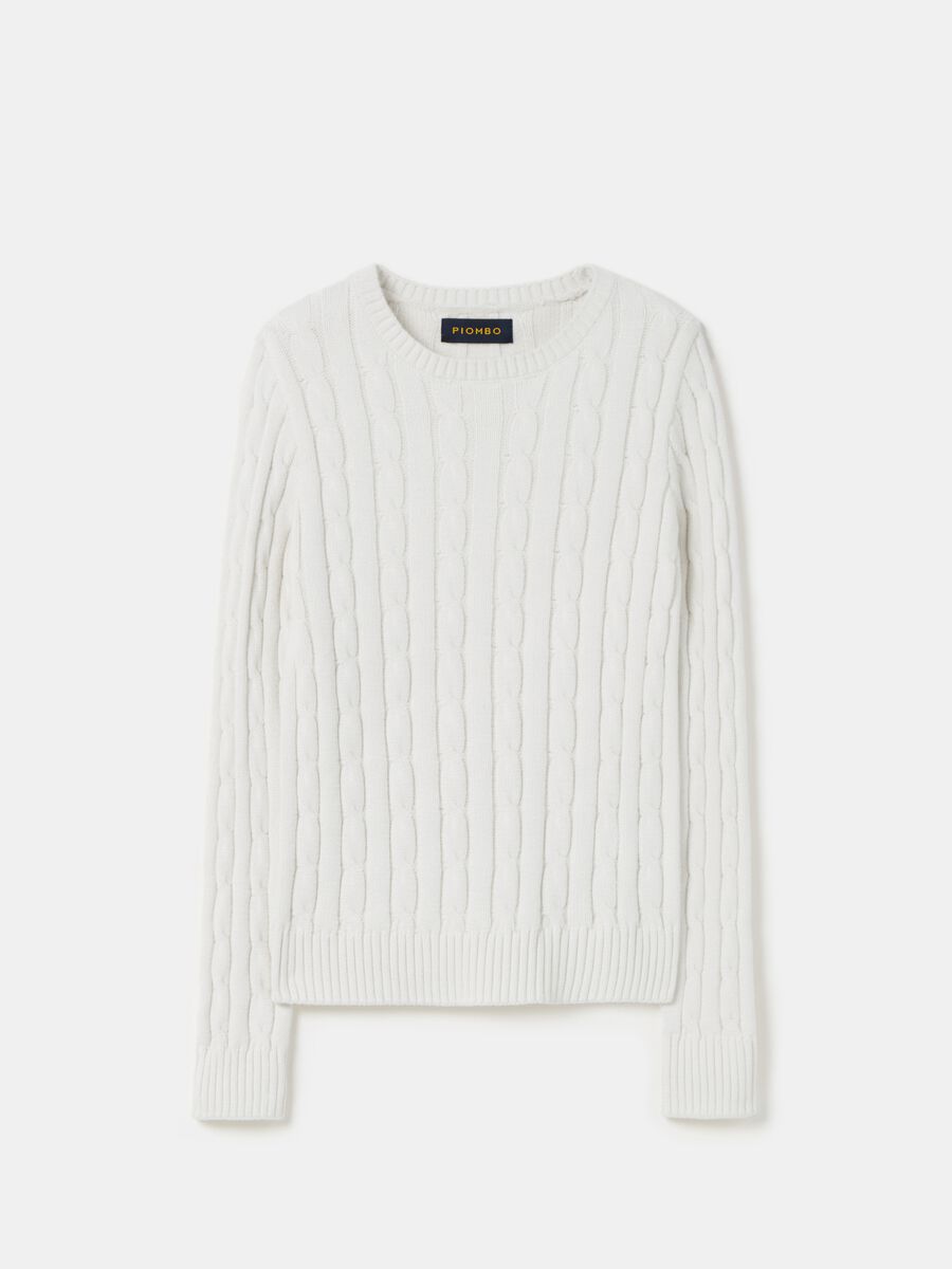 Ribbed pullover with cable-knit design_3