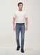 White pure cotton crew-neck T-shirt, relaxed fit_1